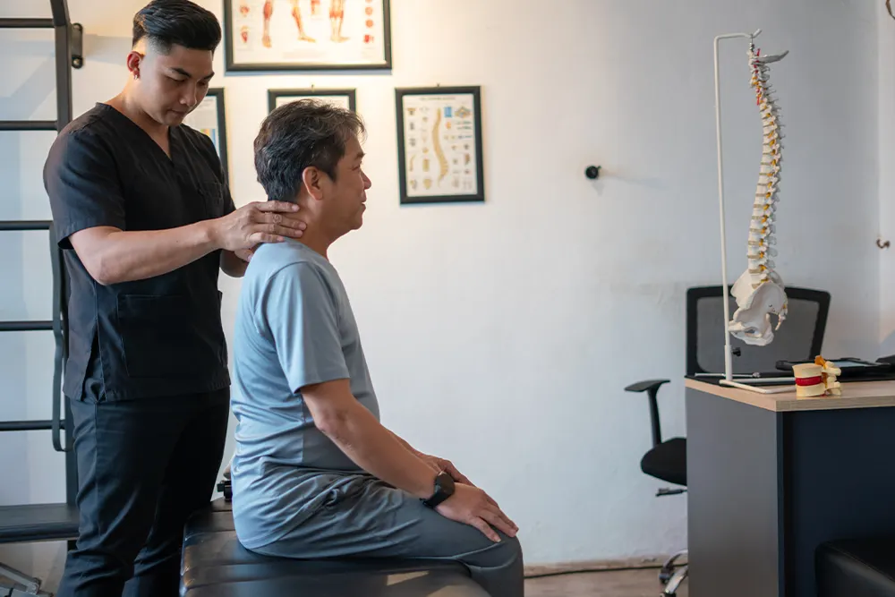 Doctor seeing patient in office